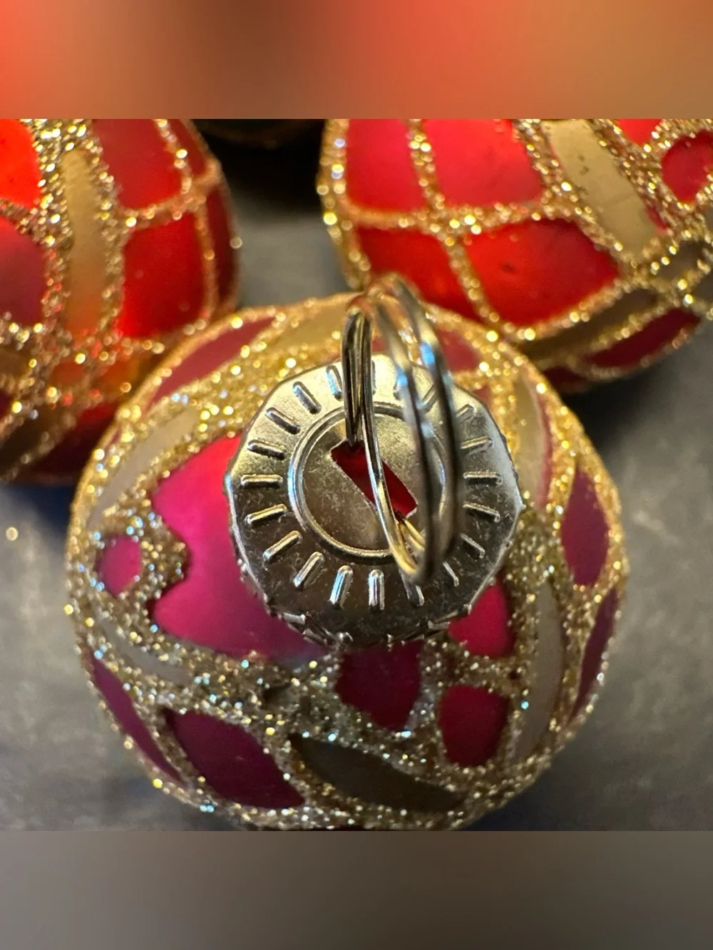Vintage Target Christmas Ornament Name Card Holders Set of 6 Holiday Table Decor